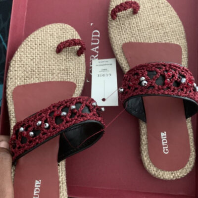 Crocheted Ring Toe Slippers